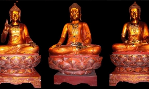 Bộ tượng Tam thế Phật chùa Côn Sơn được công nhận là bảo vật quốc gia