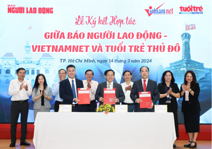 Báo VietNamNet, Báo Người Lao Động, Báo Tuổi trẻ Thủ đô hợp tác đẩy mạnh hoạt động chuyển đổi số