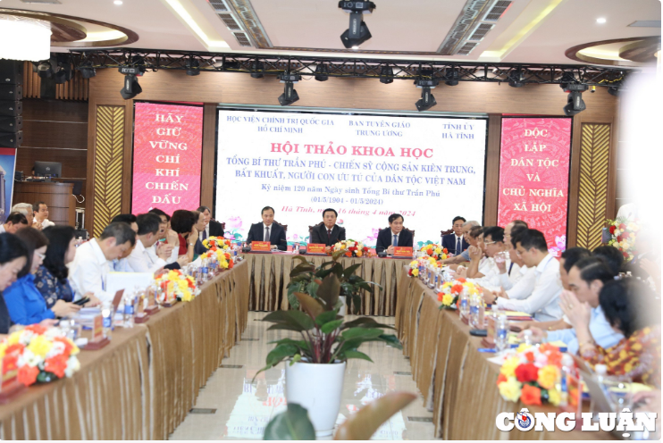 “Tổng Bí thư Trần Phú - Chiến sĩ cộng sản kiên trung, bất khuất, người con ưu tú của dân tộc Việt Nam”