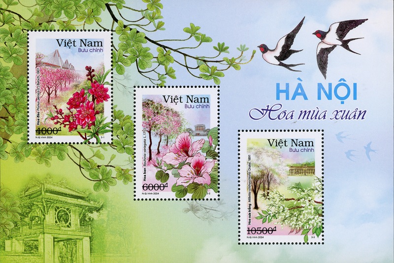 Phát hành bộ tem \'Hà Nội 12 mùa hoa\'