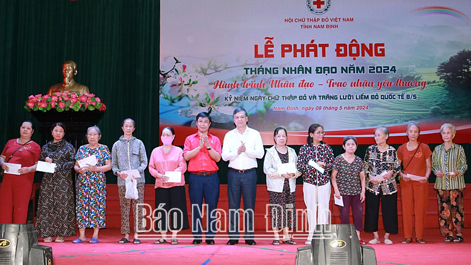 Hội Chữ thập đỏ Nam Định phấn đấu vận động, trợ giúp ít nhất 2.000 địa chỉ nhân đạo