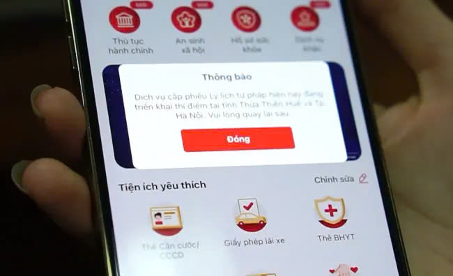Người dân trên cả nước có thể đăng ký cấp Phiếu lý lịch tư pháp qua ứng dụng VNeID