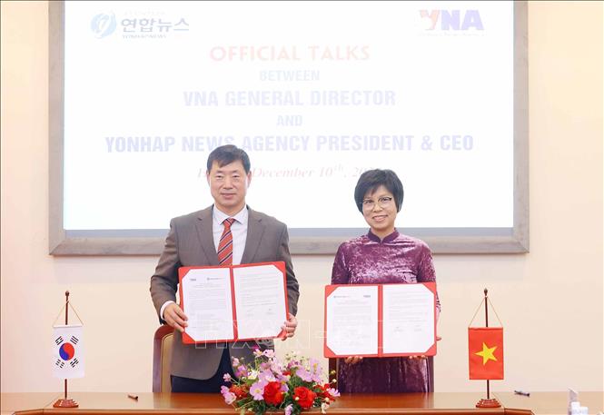 Hãng thông tấn của Việt Nam - Hàn Quốc: Nâng tầm hợp tác, chia sẻ kinh nghiệm ứng dụng công nghệ mới