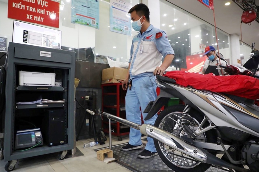Quy định mới về điều kiện đối với cơ sở kiểm định khí thải xe mô tô, xe gắn máy