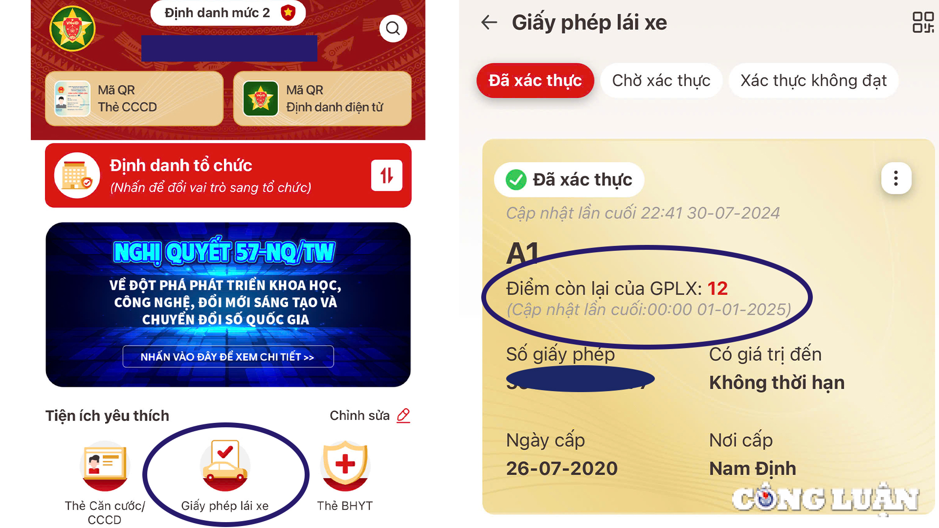 Hướng dẫn kiểm tra điểm của giấy phép lái xe trên điện thoại