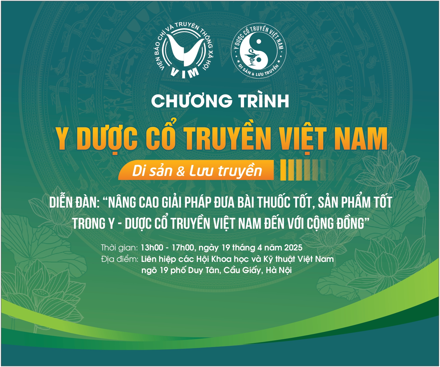 CHƯƠNG TRÌNH Y DƯỢC CỔ TRUYỀN VIỆT NAM – DI SẢN & LƯU TRUYỀN