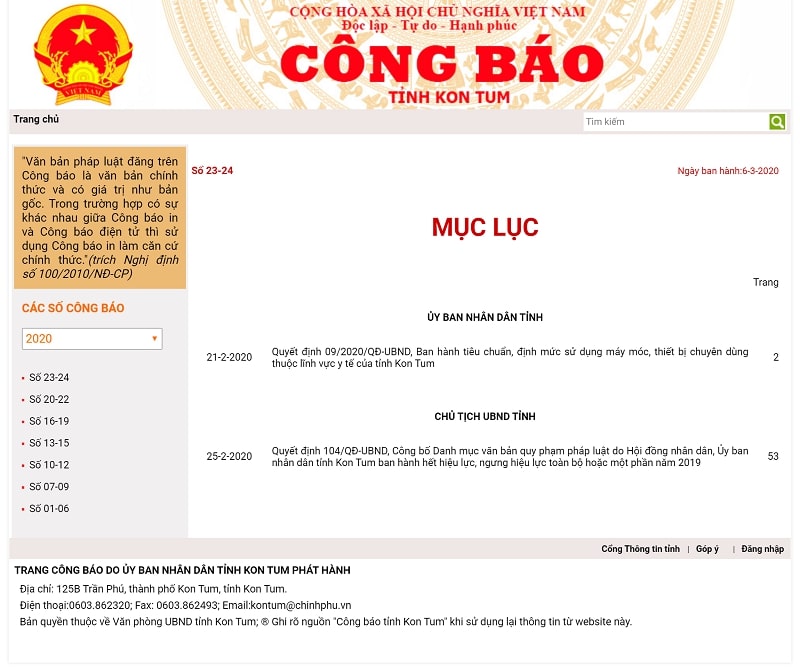 Văn bản quy phạm pháp luật phải được đăng tải toàn văn, kịp thời, chính xác trên công báo điện tử