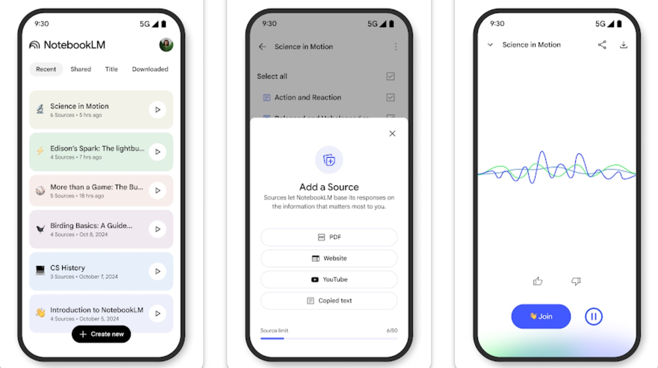 Google ra mắt ứng dụng ghi chú và tạo podcast NotebookLM dành cho điện thoại