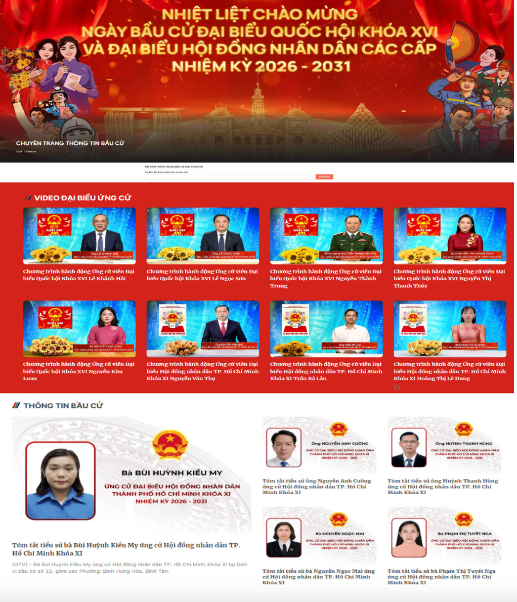 HTV cho ra mắt chuyên trang bầu cử và thực hiện cầu truyền hình \'Ngày hội non sông\'