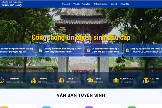 Tuyển sinh lớp 1, lớp 6 tại Hà Nội: Phụ huynh phải hoàn tất xác nhận dữ liệu trước 31/3 để tránh mất quyền lợi