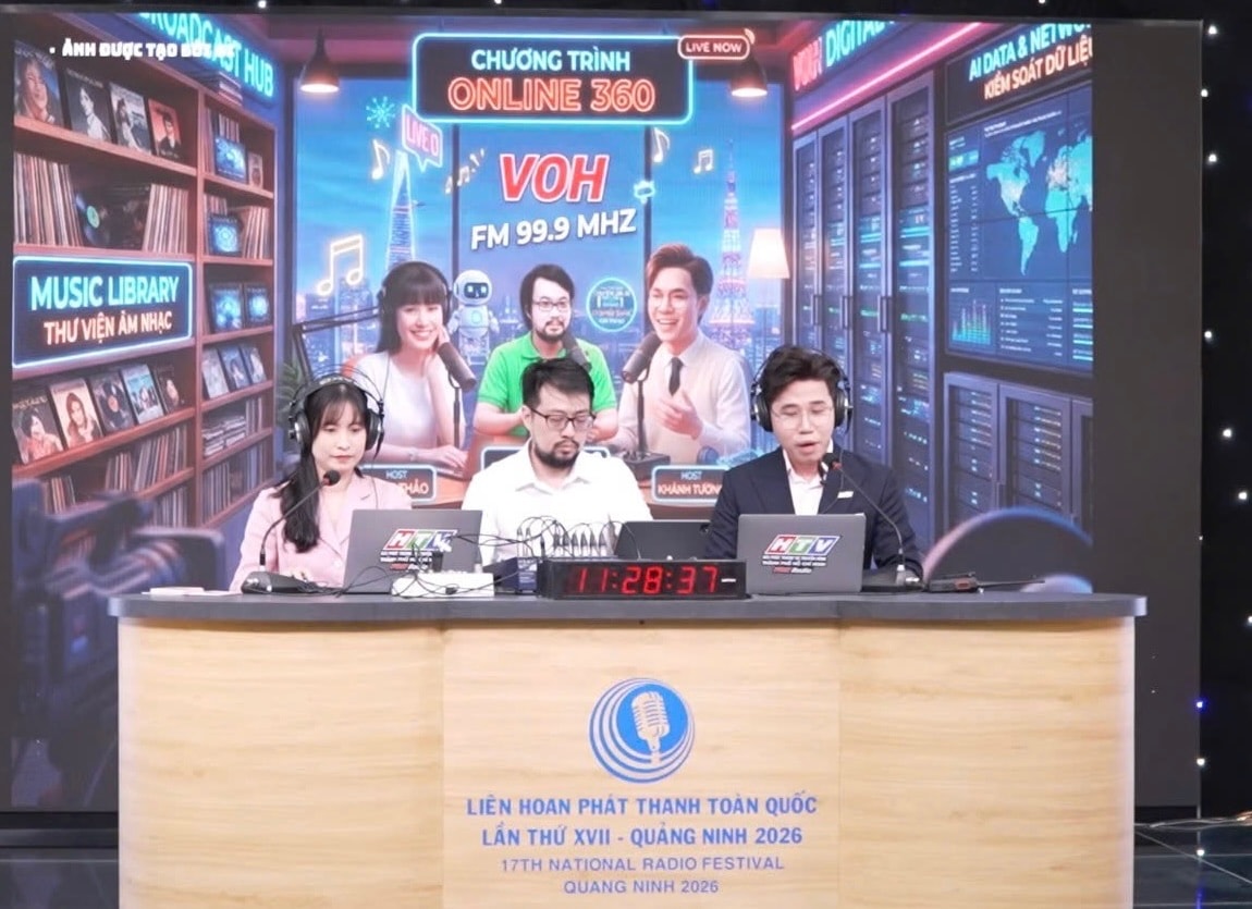 Toàn bộ quy trình phát thanh trực tiếp được tích hợp trong một người dẫn