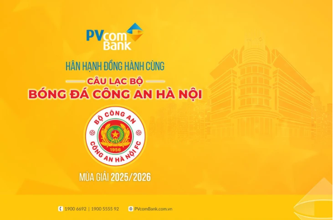 PVcomBank đồng hành cùng CLB Công an Hà Nội phát triển bóng đá Việt Nam