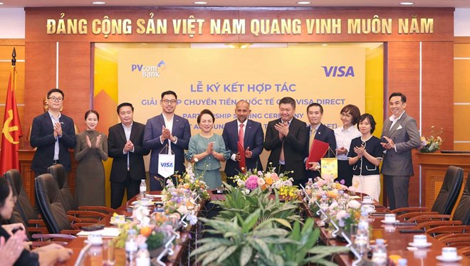 PVcomBank và Visa ký kết hợp tác triển khai giải pháp chuyển tiền qua Visa Direct