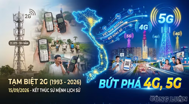 Tắt sóng 2G từ ngày 15/9: Khép lại một chương lịch sử, mở ra kỷ nguyên kiến tạo xã hội số